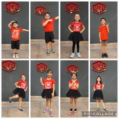 A collage from our student showcase, capturing the individual personalities of our dancers. From playful poses to serious stances, each child brought their unique style to the performance.