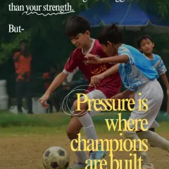 Pressure is where champions are built. I create challenging situations in training so players learn to embrace pressure, stay composed, and perform when it matters most.