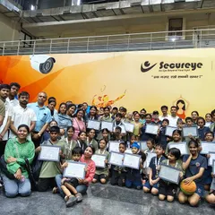 A group photo of all the participants, coaches, and officials from the successful PSPB Summer Camp held at our Noida Indoor Stadium facility.