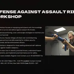 This poster details my Defense Against Assault Rifle Workshop. This is advanced training for civilians and professionals who want to learn how to survive in extreme scenarios.