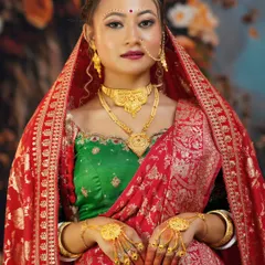 The quintessential Bengali bride. This look, created by a student, captures the cultural essence and beauty of the tradition.