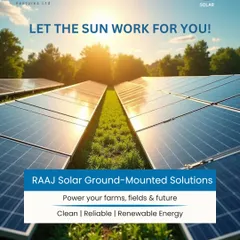 Let the sun work for you with our ground-mounted solutions. Ideal for farms, fields, and large open areas, these systems provide clean, reliable, and renewable energy to power your future.