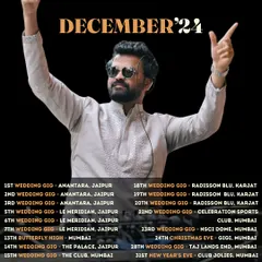 December was a whirlwind of beats and back-to-back magic. This gig log shows the non-stop schedule I manage during the peak wedding season.