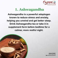 Ashwagandha is a powerful adaptogen known to reduce stress and anxiety. Taking it before bedtime can help you unwind and prepare for a calmer, more restful night.