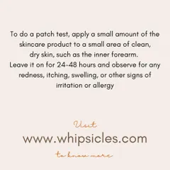 A guide on how to do a patch test. Apply a small amount of the product to your inner forearm, leave it on for 24-48 hours, and observe for any signs of irritation.