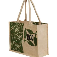 This custom printed jute bag highlights our commitment to sustainable branding solutions. We can print your eco-conscious messaging and logos directly onto the natural jute fabric, creating an ideal giveaway for green-themed events and corporate initiatives.
