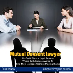 A mutual consent divorce is a no-fault legal process where blame is not placed on either spouse. As your lawyer, I facilitate this agreement to ensure the marriage is dissolved amicably and legally.