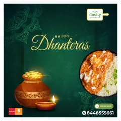 Wishing everyone a prosperous Dhanteras with our delicious food. This creative features our Paneer Makhni Rice Bowl, a rich and celebratory dish perfect for the occasion.