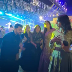This is me in my element, dancing with the guests and keeping the energy high. A great sangeet is one where everyone feels like part of the show, and I make sure that happens.