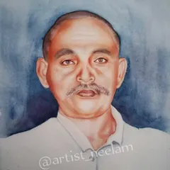 A commissioned portrait created with watercolors. This medium allows for a unique texture and depth, giving the portrait a classic, painted feel.