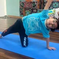 After our dance sessions, we cool down with some fun and relaxing yoga for kids. This little yogi is finding his balance and strength, proving that mindfulness can be playful and engaging for all ages.