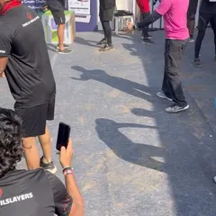 A behind-the-scenes look at the partner squat challenge. These events test your muscular endurance and your ability to work together under pressure.