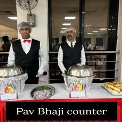 A dedicated live Pav Bhaji counter set up for a birthday party. My staff ensures that this Mumbai street food classic is served hot with all the fixings.