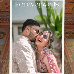 A tale of love and laughter. This shot from Vivek and Prachi's pre-wedding shoot in Rajasthan captures a spontaneous, joyful moment that truly reflects their personalities.