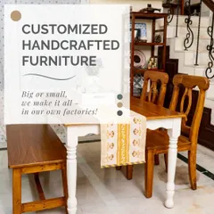 Our core strength is customized handcrafted furniture. Whether it's a large dining table or a small side table, we make it all in our own factories, allowing us to control quality and tailor every piece to your needs.