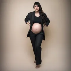 Empowered, fearless, and expecting! This solo maternity shot captures the strength and beauty of motherhood in a bold and confident pose.