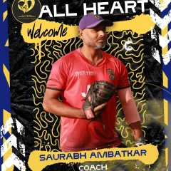 Meet coach Saurabh Ambatkar. With coaching stints for Team India, England, and KKR, he brings elite-level fielding and sidearm expertise to our academy.