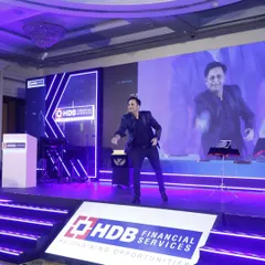 The stage is set for a night of success and celebration with HDB Financial Services. My performance was designed to match the high energy of their IPO victory party in Mumbai.