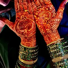 The beauty of natural henna is in its deep, rich stain. This photo, taken after the paste has been removed, shows the beautiful reddish-brown color that my homemade, chemical-free henna cones produce.