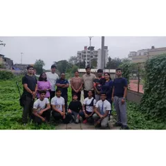 Another shot of our students and coaches with Purnima Mahato Ma'am. We are grateful for the time she spent with us.