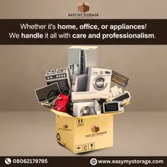 Whether it's home furniture, office equipment, or appliances, we handle it all with care and professionalism. This image shows the variety of items we can store, all packed securely in a single box.