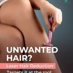 Unwanted hair is best treated at the root. Unlike shaving, which cuts hair at the surface, Laser Hair Reduction targets the follicle to prevent future growth, making it a much more effective solution.