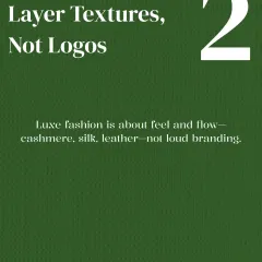 True luxury is about the feel and flow of a garment, not loud branding. I encourage my clients to layer textures like cashmere, silk, and fine cotton to create a look that is rich, sophisticated, and speaks of quality.