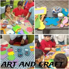 Our art and craft station lets kids get creative. We provide all the materials, from foam cutouts to glue and glitter, for a fun, hands-on activity that also serves as a great party favor.