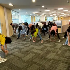 A proper cool-down is just as important as the dance itself. We always end our sessions with stretches to relax the muscles and wind down after an energetic workout.