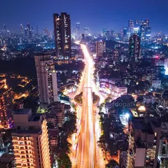 An aerial long exposure of a major Mumbai artery at night. I used my drone to rise above the chaos, transforming the dense traffic into flowing rivers of light that highlight the city's constant motion.