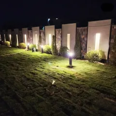 A lawn renovation can completely change the look and feel of your property, even at night. Here, we installed premium natural turf and integrated subtle landscape lighting to create a sophisticated and inviting outdoor space perfect for evening relaxation.