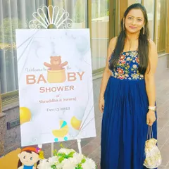 Ready to host the baby shower for Shraddha and Swaraj. From the welcome sign to the decor, every detail is planned to shower the mom-to-be with love and create a beautiful memory.