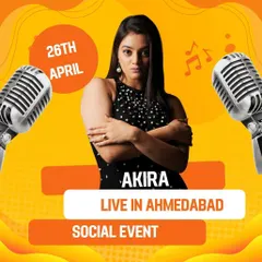 See you tomorrow, Ahmedabad! Poster for a live social event.