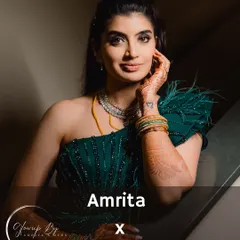 I love creating glamorous looks for receptions and cocktail parties. For Nidhi's big night, we went with a bold smokey eye and nude lip to complement her stunning dark green gown, all brought together with a flawless airbrush finish.