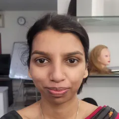 The 'before' image for a traditional makeup session, showing the client's natural features before the application begins.