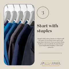 Here are four foundational fashion tips I share with all my male clients. We focus on investing in quality, prioritizing fit over trends, starting with staples, and using minimal accessories to elevate your look.
