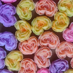 These heart-shaped rose soaps are made with moisturizing shea butter and come in a variety of beautiful pastel colors.