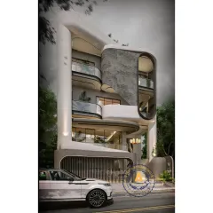For this residence in DLF Phase 3, we used parametric tools to create a home that feels alive. The design features gentle curves, smooth edges, and organic transitions that bring in more light and encourage natural ventilation.