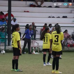 Locked in during a crucial tournament match in Goa. You can see the focus and communication between our players on the field, with spectators watching from the stands. This is what high-stakes football looks like.