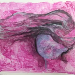 Just some free expression with acrylic on paper. Sometimes I just need to let the paint flow without a specific plan.