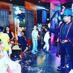 The kids are having a blast with the tickling feather trick. My shows are filled with high energy and lots of laughter, keeping the young audience engaged from start to finish.