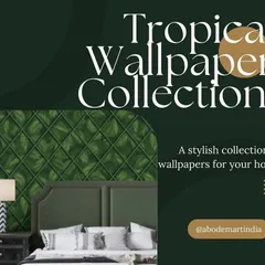 Bring a touch of paradise into your bedroom with our tropical wallpaper collection. This design features lush, deep green leaves, creating a serene and relaxing atmosphere perfect for a personal sanctuary.