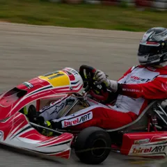 A panning shot capturing the sheer velocity of our BirelART kart. Our mechanics ensure every kart is tuned for maximum performance on any given race day.