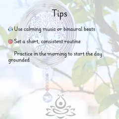 Practical tips for starting a yoga practice for ADHD, such as using calming music and setting a short, consistent routine to help ground your day.
