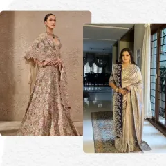 For the main wedding ceremony, I suggest timeless and opulent looks for mothers. This includes intricately embroidered lehengas or classic silk sarees with statement blouses, paired with heritage jewelry to complete the regal look.