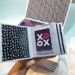 A page from the mini scrapbook included in the men's gift hamper.