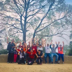 The bonds we forge extend beyond the training floor. This photo captures the shared joy and sense of accomplishment our group felt after completing a challenging mountain hike together, breathing in the fresh air.