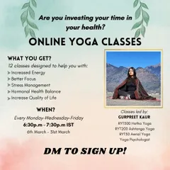 My online yoga classes are designed to increase your energy, improve focus, and help with stress management and hormonal balance. Here are the details for my upcoming batch. DM me to sign up and invest time in your health.