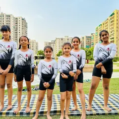 My team of young gymnasts ready for their class at our RPS Savana Society branch in Sector-88, Faridabad. We conduct both indoor and outdoor sessions here.