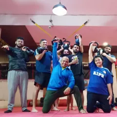 This is the squad. We end our sessions stronger, together. Kettlebell work is a core part of our functional fitness training, building explosive power and endurance that translates to real-world strength.